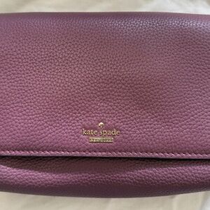 Kate Spade designer Oakwood Street Corin Purple Pebbled Leather Crossbody Bag
